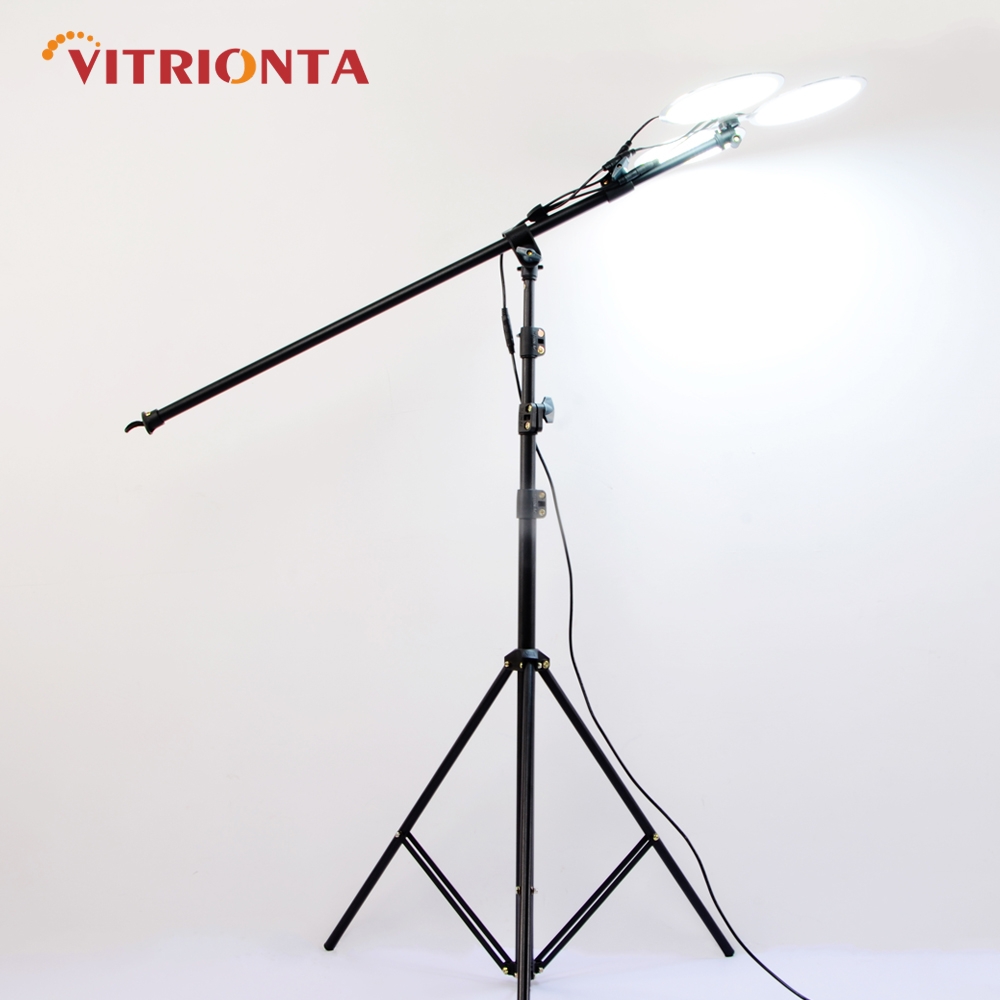 12V 180watt led camping light with black tripod round panel