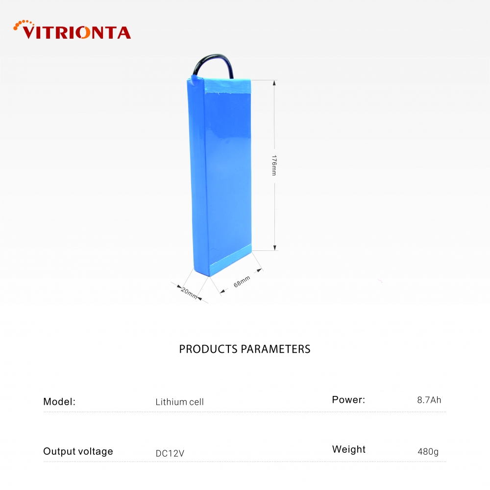 small size 12V 9Ah 3-5hours lithium cell for camping light.