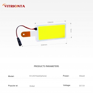 40watt 12V led cob panel,130lm/watt high bright for outdoor sport.