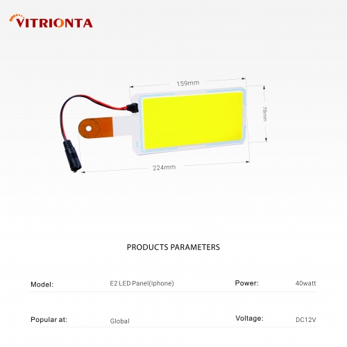 40watt 12V led cob panel,130lm/watt high bright for outdoor sport.